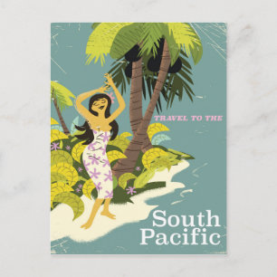 South Pacific vintage-poster Briefkaart