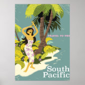 South Pacific vintage-poster Poster (Voorkant)