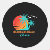 South Padre Island Beach Ronde Sticker (Voorkant)