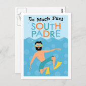 South Padre Island Fun Hipster Travel Briefkaart (Voorkant / Achterkant)