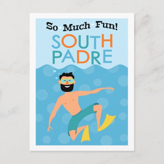 South Padre Island Fun Hipster Travel Briefkaart (Voorkant)