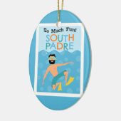 South Padre Island Fun Hipster Travel Keramisch Ornament (Links)