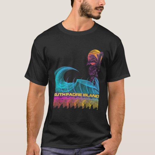 South Padre Island Retro 80s Stijl  Vaporw T-shirt (Voorkant)