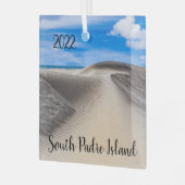 South Padre Island, Sand Dunes Glas Ornament (Voorkant links)