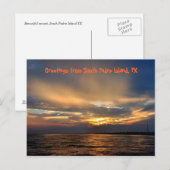 South Padre Island, Sunset, Briefkaart (Voorkant / Achterkant)