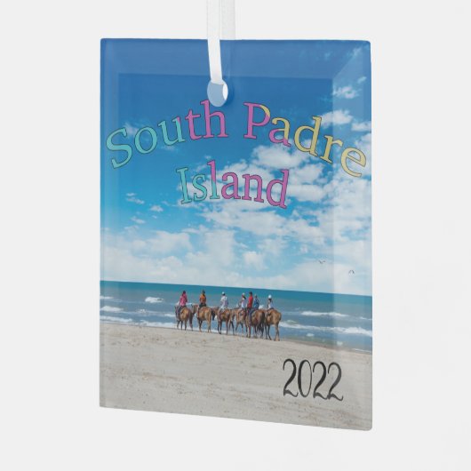 South Padre Island, Texas, Glas Ornament (Voorkant links)