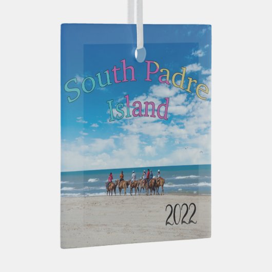 South Padre Island, Texas, Glas Ornament (Voorkant Rechts)