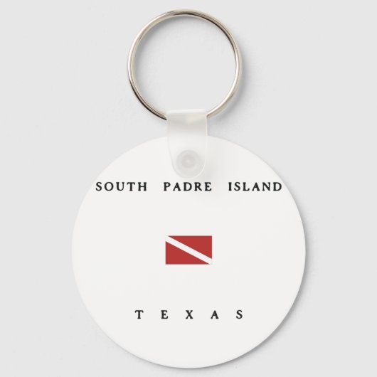South Padre Island Texas Scuba Dive Flag Sleutelhanger (Voorkant)