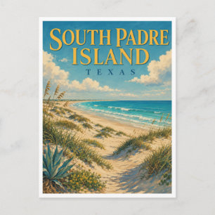 South Padre Island Texas Strandduinen GeoSaga Briefkaart