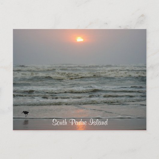 South Padre Island Texas Sunrise Post Card Briefkaart (Voorkant)