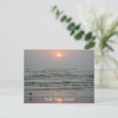 South Padre Island Texas Sunrise Post Card Briefkaart (Staand voorkant)