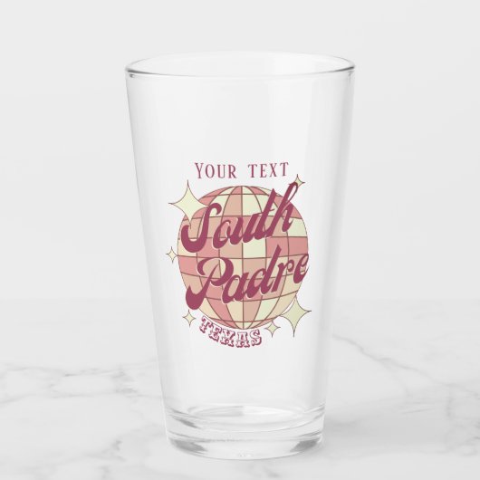 South Padre Island Texas vakantie bier Glas (Voorkant)