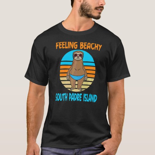 South Padre Island Vacation Fun Sloth T-shirt (Voorkant)