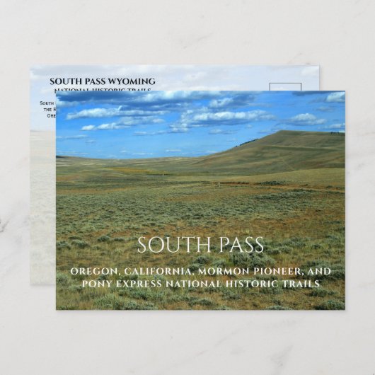 South Pass, Wyoming, National Historic Trails Briefkaart (Voorkant / Achterkant)