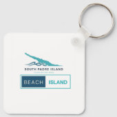 south pedre island beach island sleutelhanger (Achterkant)