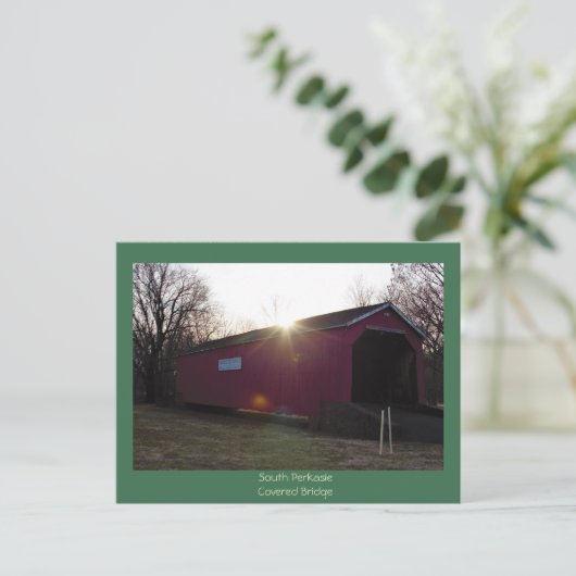 South Perkasie Covered Bridge Briefkaart (Staand voorkant)