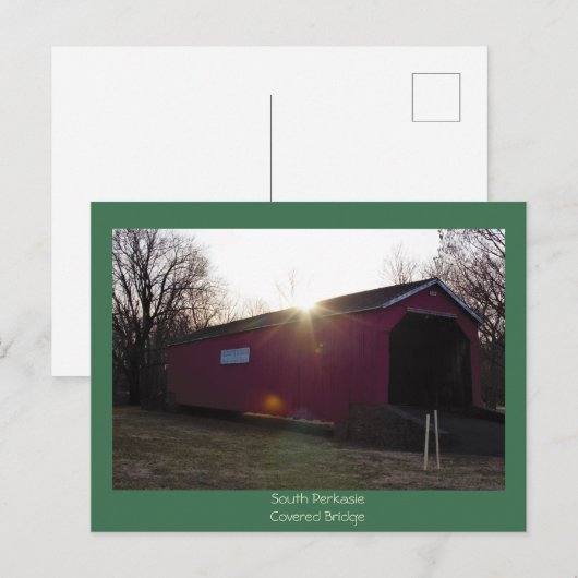 South Perkasie Covered Bridge Briefkaart (Voorkant / Achterkant)