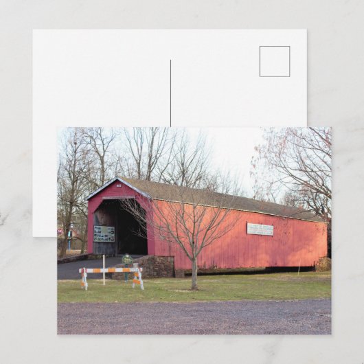 South Perkasie Covered Bridge Briefkaart (Voorkant / Achterkant)