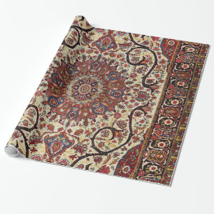 South Persia Yezd Red Pink Green Cadeaupapier