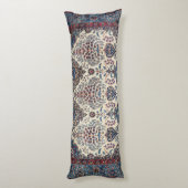 South Persian Rug Blue Tan Pinks Lichaamskussen (Achterkant (Verticaal))