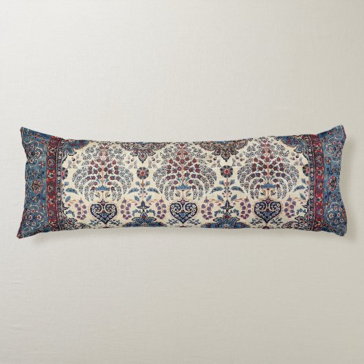 South Persian Rug Blue Tan Pinks Lichaamskussen (Voorkant)