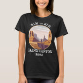 South Rim naar North Rim Grand Canyon National Par T-shirt (Voorkant)