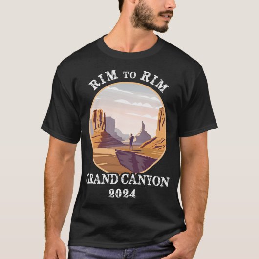South Rim naar North Rim Grand Canyon National Par T-shirt (Voorkant)