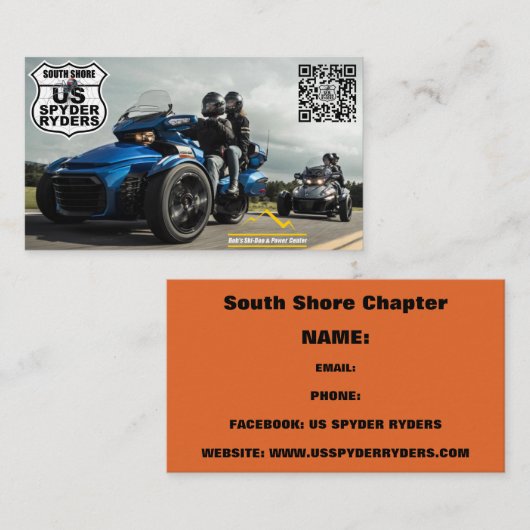 South Shore Chapter - Visitekaartjes 3 (Voorkant / Achterkant)