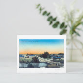 South Side Aerial Uitzicht Town Porterville, CA Briefkaart (Staand voorkant)