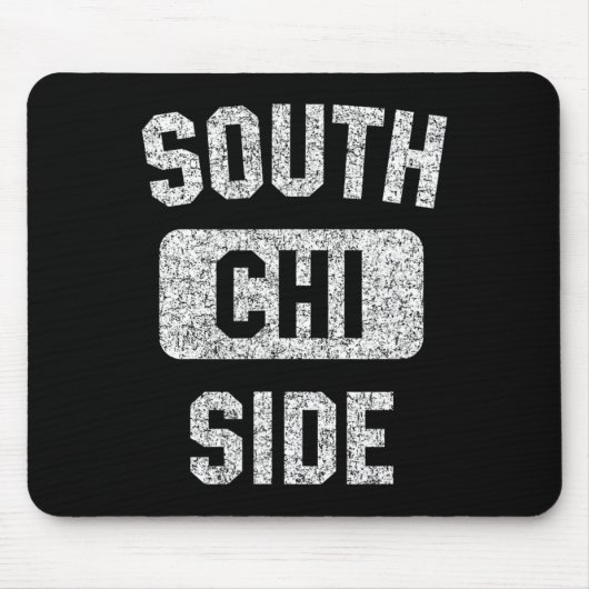 South Side Chi Gym Style Distressed White Print Muismat (Voorkant)