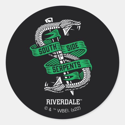 South Side Serpents Graphic Ronde Sticker (Voorkant)