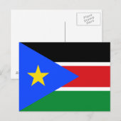 South Sudan Flag Briefkaart (Voorkant / Achterkant)