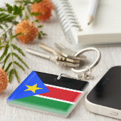 South Sudan Flag Sleutelhanger (Voorkant Rechts)
