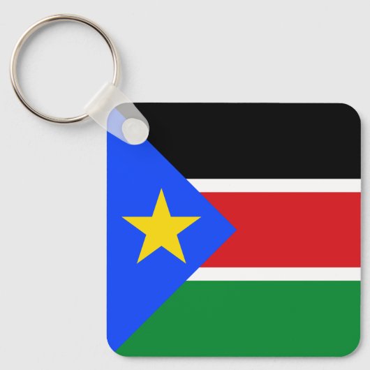 South Sudan Flag Sleutelhanger (Voorkant)