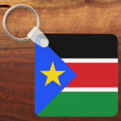 South Sudan Flag Sleutelhanger (Voorkant)