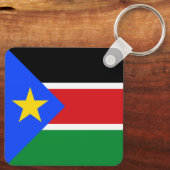 South Sudan Flag Sleutelhanger (Achterkant)