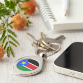 South Sudan Flag Sleutelhanger (Zijkant)