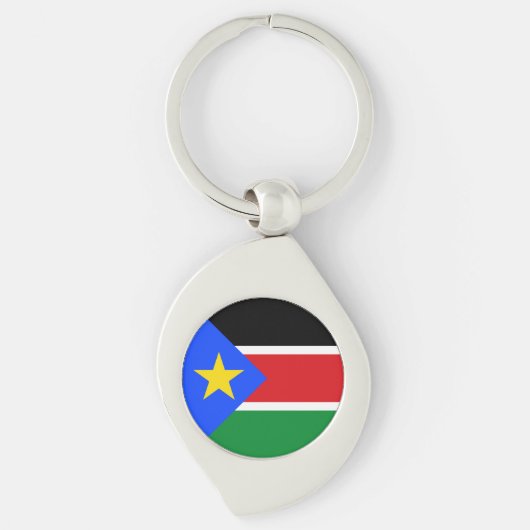 South Sudan Flag Sleutelhanger (Voorkant)
