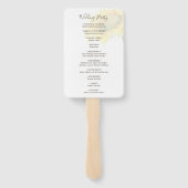 South Sunflower Wedding Programme Handwaaier (Achterkant)