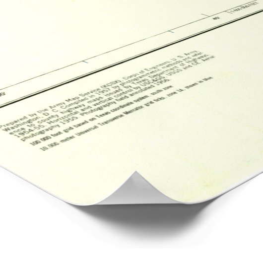 South Texas Topo Map met Laredo Poster (Hoek)