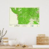 South Texas Topo Map met Laredo Poster (Keuken)