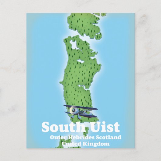 South Uist Outer Hebrides Scotland kaart (Voorkant)