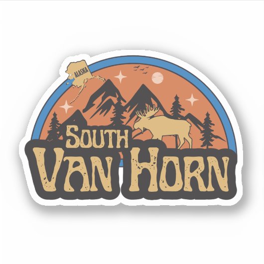 South Van Horn, Alaska Sticker (Voorkant)