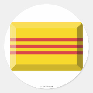 South VietNam Flag Jewel Ronde Sticker