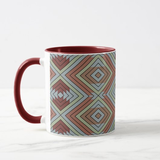 South West American Indian Style Patterned Art Mok (Links)