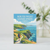 South West Coast Path, Cornwall sectie Engeland Briefkaart (Staand voorkant)