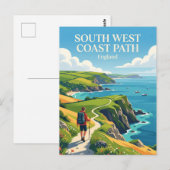 South West Coast Path, Cornwall sectie Engeland Briefkaart (Voorkant / Achterkant)