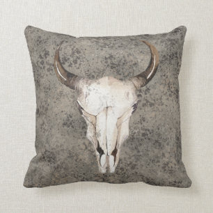 South-West Rustic Ranch Schedel Bruine Spatten Kussen