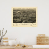 South Weymouth, MA Panoramic Map - 1885 Poster (Keuken)