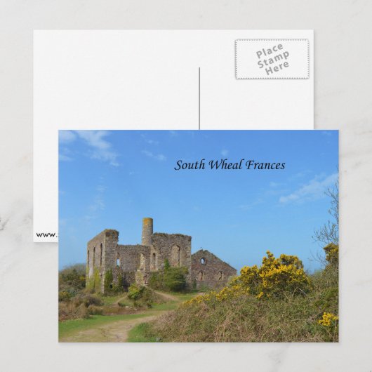 South Wheal Frances Mine Cornwall England Briefkaart (Voorkant / Achterkant)